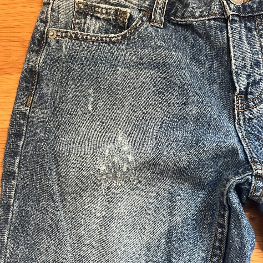 Banana Republic boyfriend distressed jeans 00 petite - Picture 6 of 8